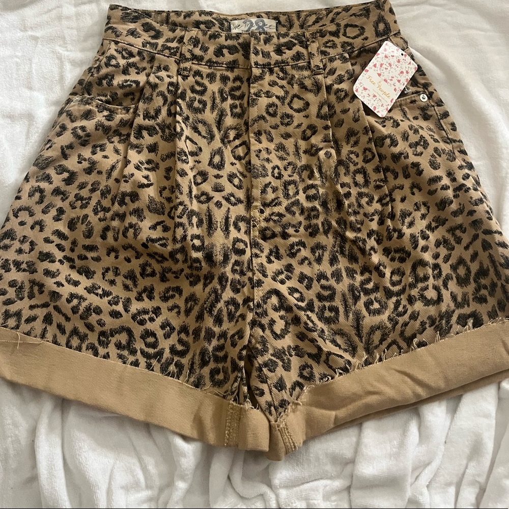 Free people cheetah print short